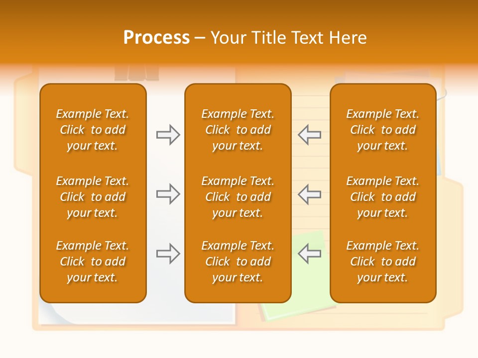 Record Stationery Sticky PowerPoint Template