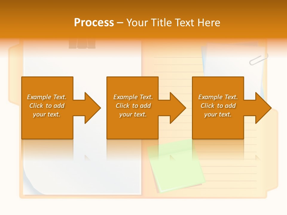 Record Stationery Sticky PowerPoint Template