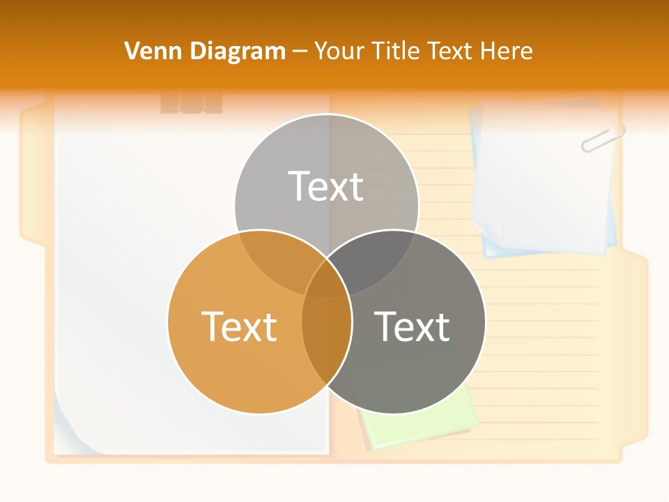 Record Stationery Sticky PowerPoint Template