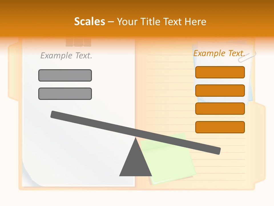 Record Stationery Sticky PowerPoint Template