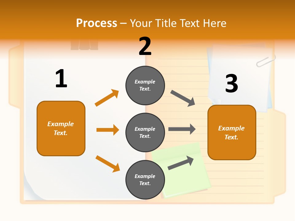 Record Stationery Sticky PowerPoint Template