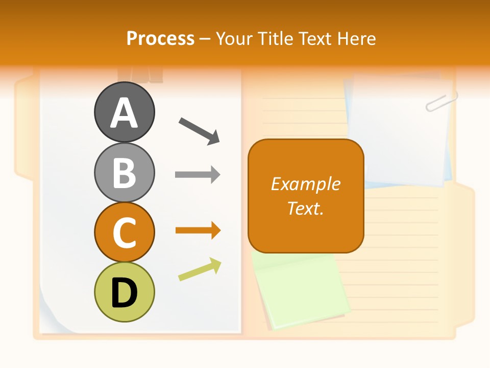 Record Stationery Sticky PowerPoint Template
