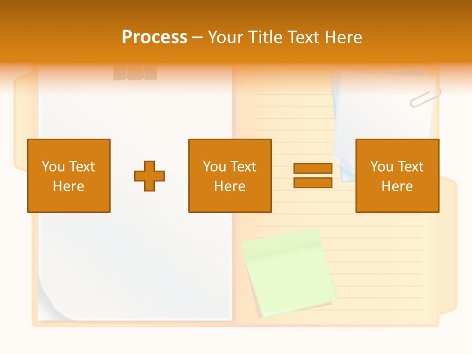 Record Stationery Sticky PowerPoint Template