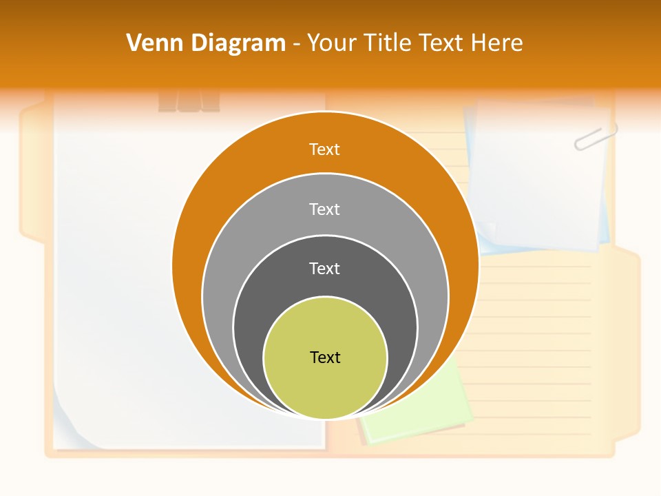 Record Stationery Sticky PowerPoint Template