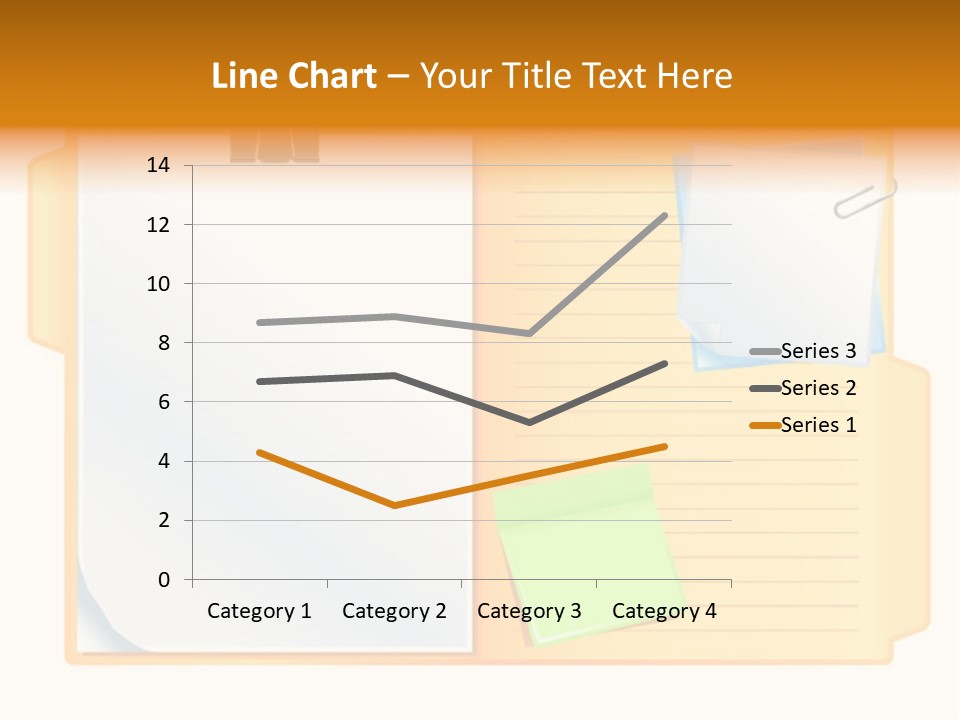 Record Stationery Sticky PowerPoint Template