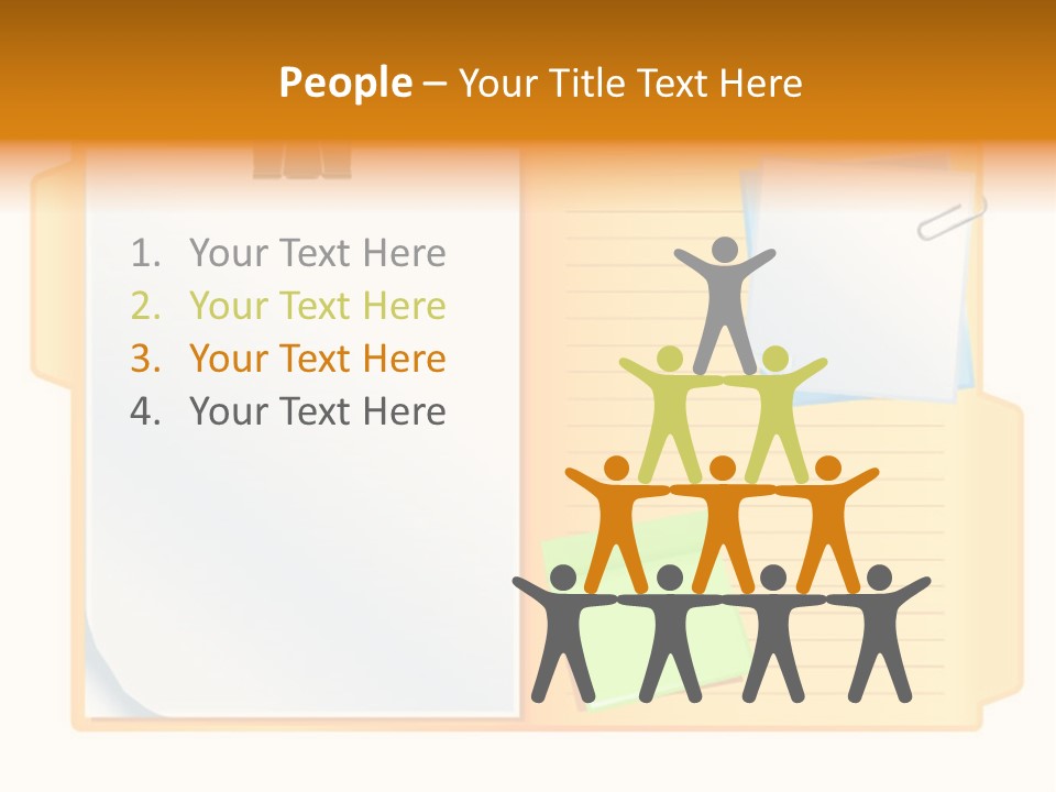 Record Stationery Sticky PowerPoint Template