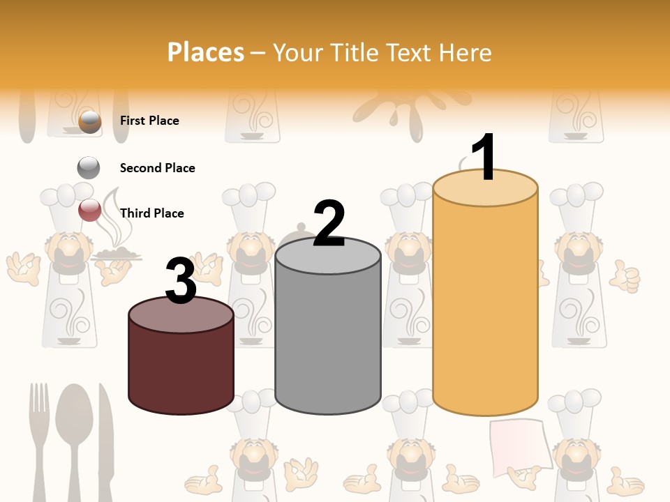 Restaurant Object Placard PowerPoint Template