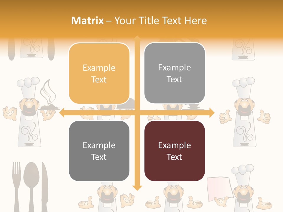 Restaurant Object Placard PowerPoint Template