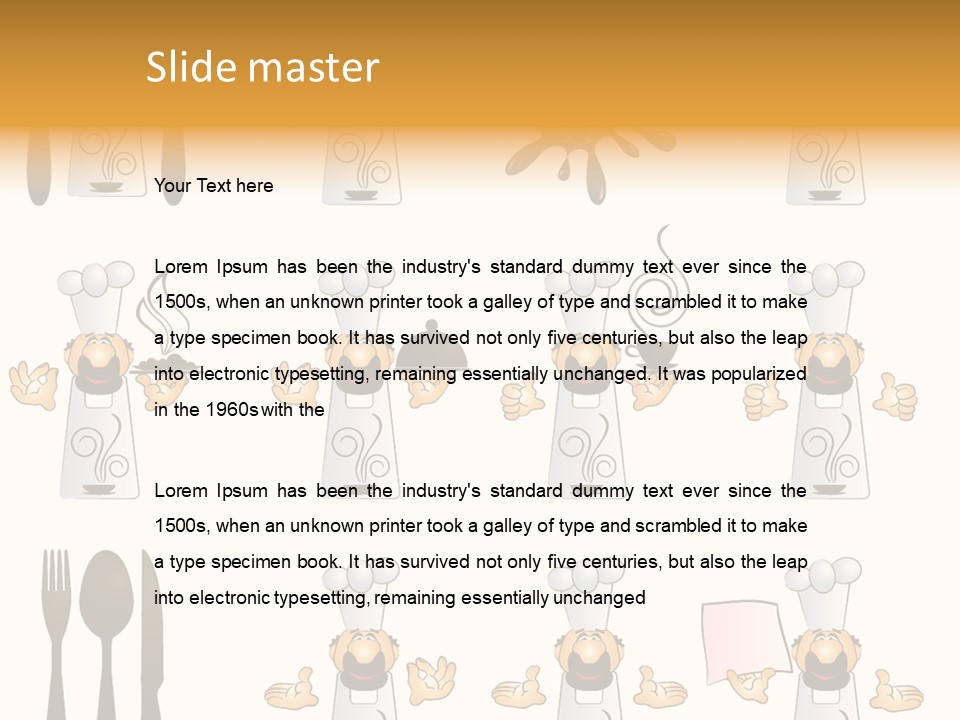 Restaurant Object Placard PowerPoint Template