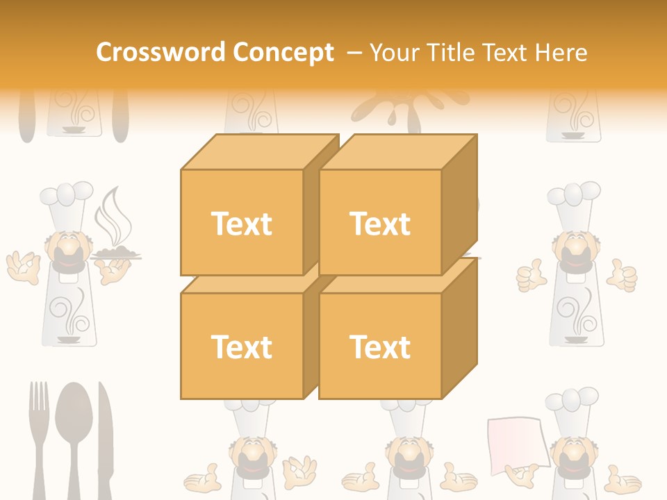 Restaurant Object Placard PowerPoint Template