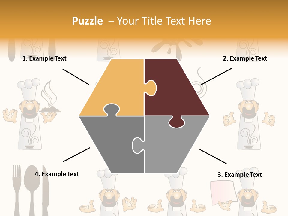 Restaurant Object Placard PowerPoint Template