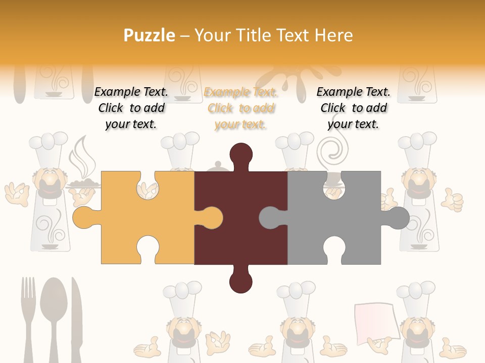 Restaurant Object Placard PowerPoint Template