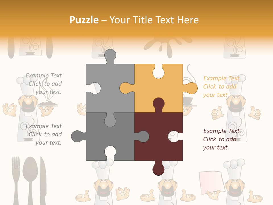 Restaurant Object Placard PowerPoint Template