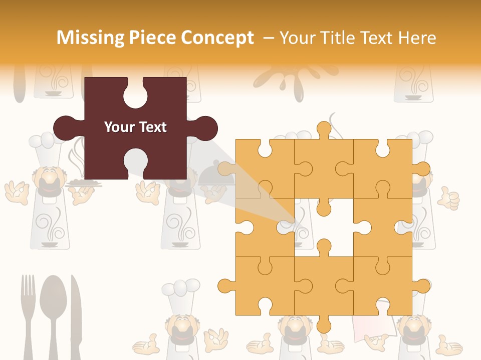 Restaurant Object Placard PowerPoint Template