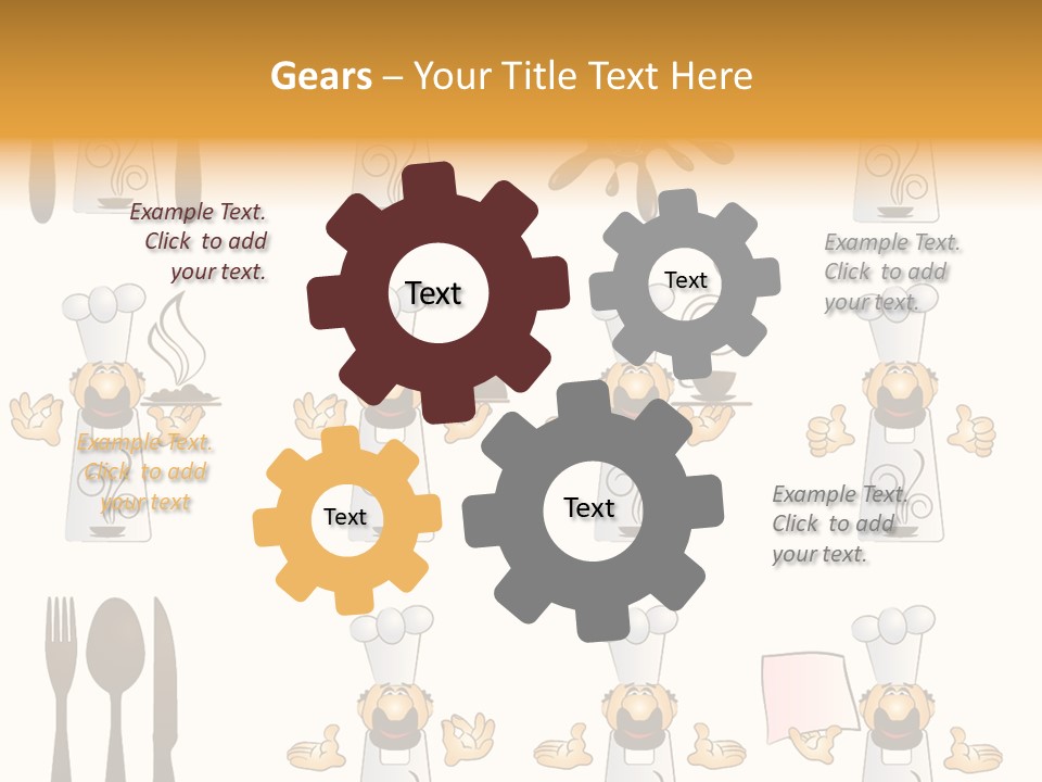 Restaurant Object Placard PowerPoint Template