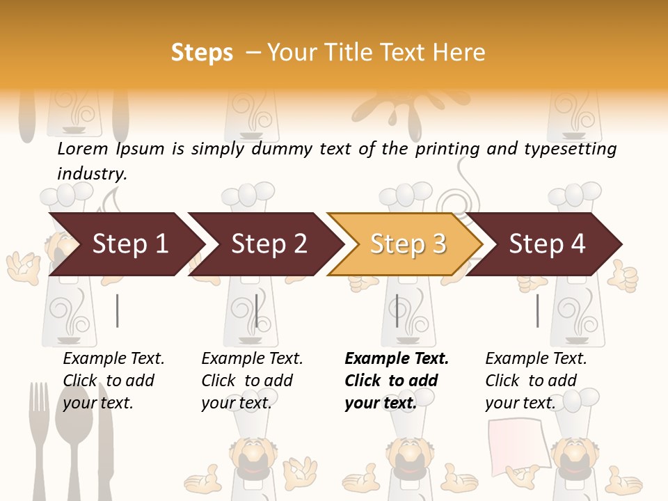 Restaurant Object Placard PowerPoint Template