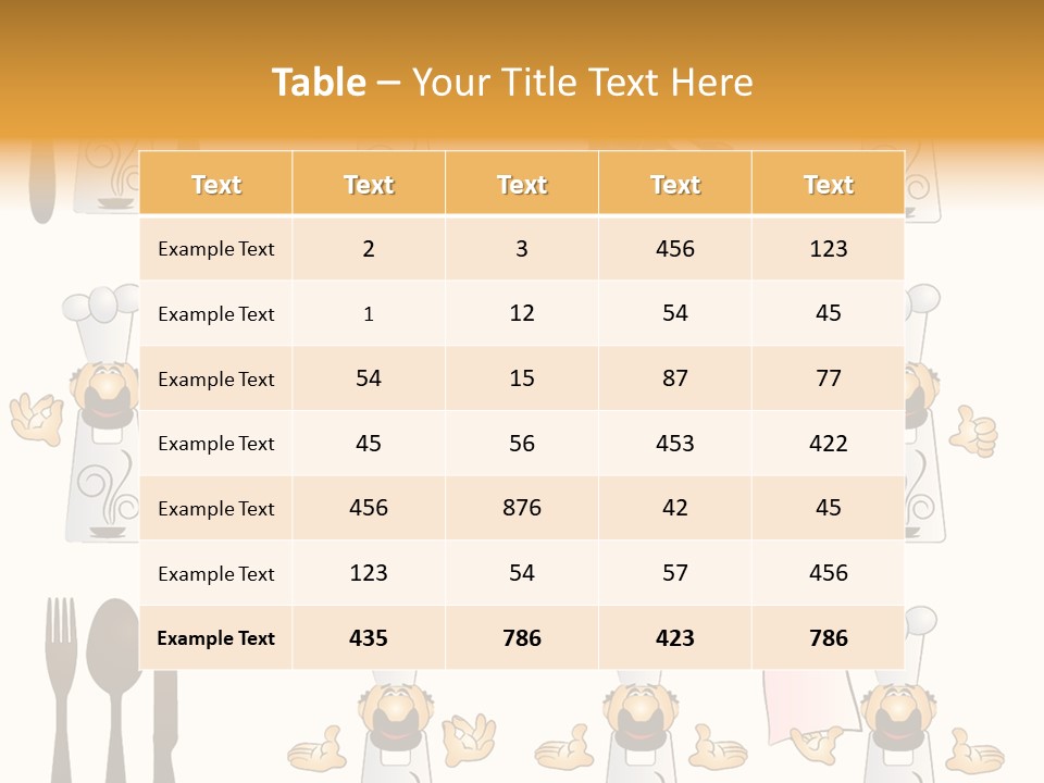 Restaurant Object Placard PowerPoint Template