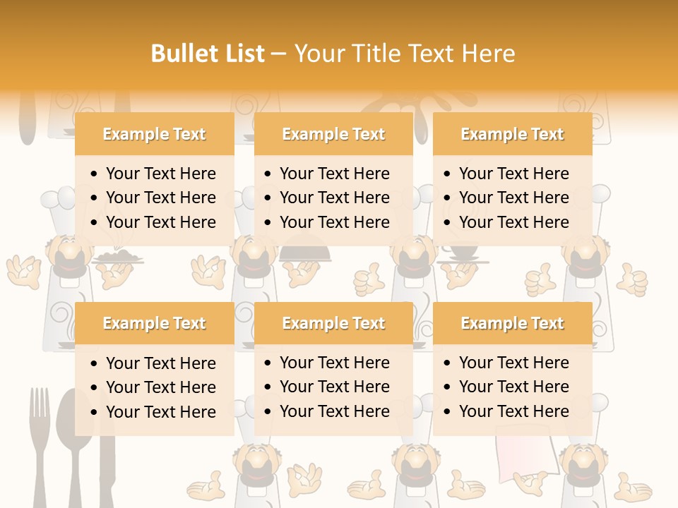 Restaurant Object Placard PowerPoint Template