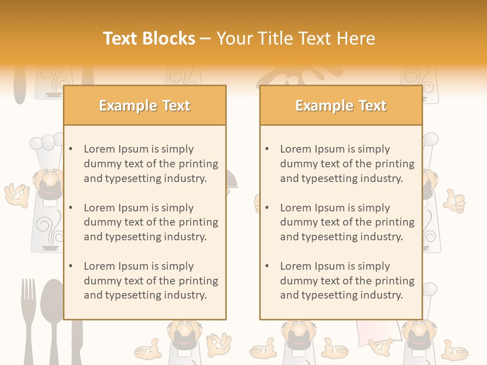 Restaurant Object Placard PowerPoint Template