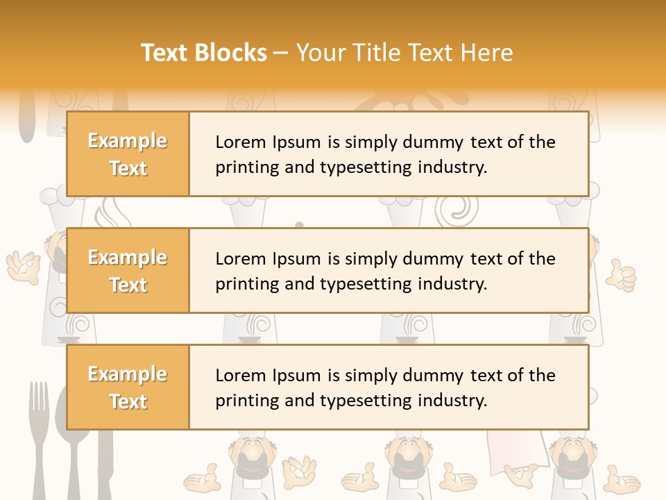 Restaurant Object Placard PowerPoint Template