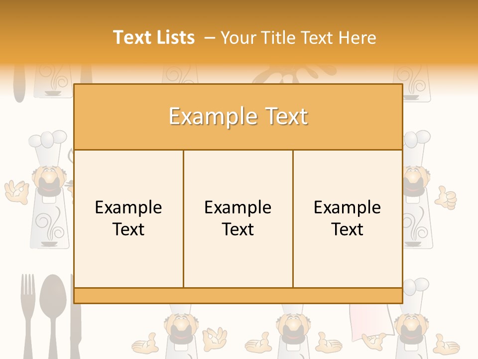 Restaurant Object Placard PowerPoint Template