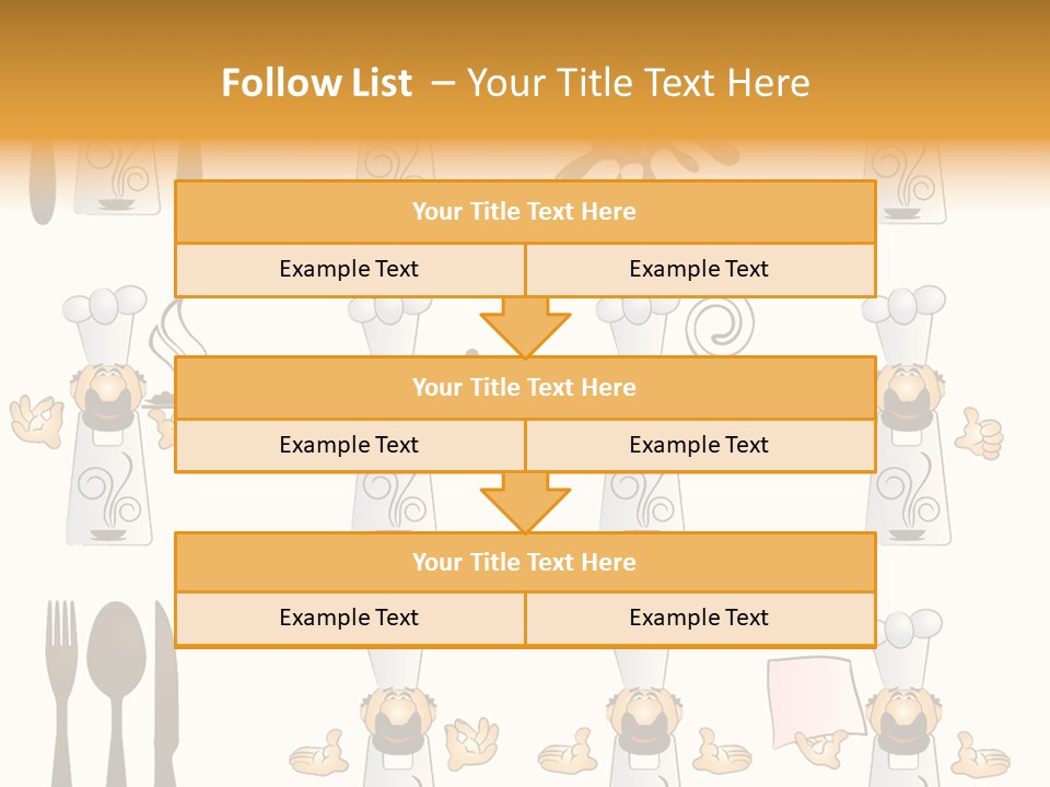 Restaurant Object Placard PowerPoint Template