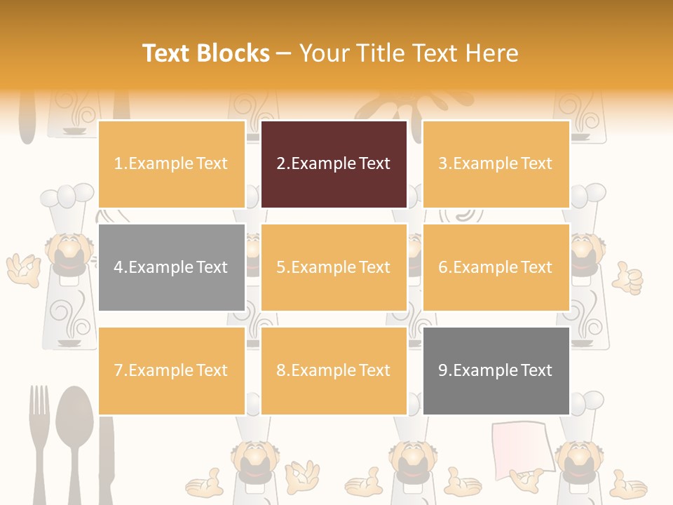 Restaurant Object Placard PowerPoint Template