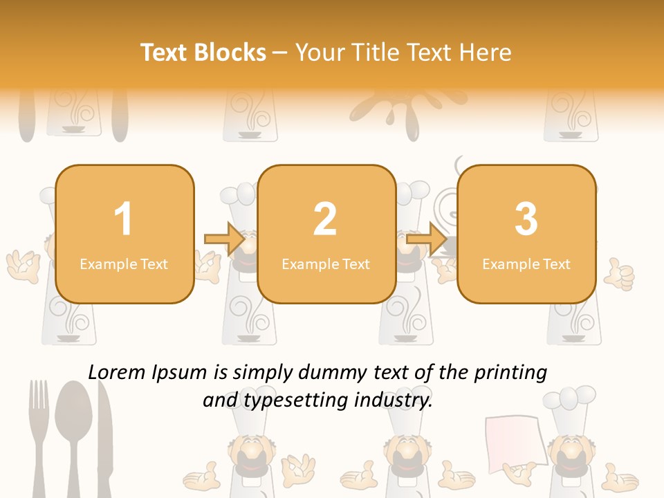 Restaurant Object Placard PowerPoint Template