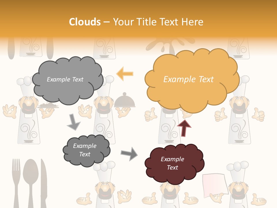 Restaurant Object Placard PowerPoint Template