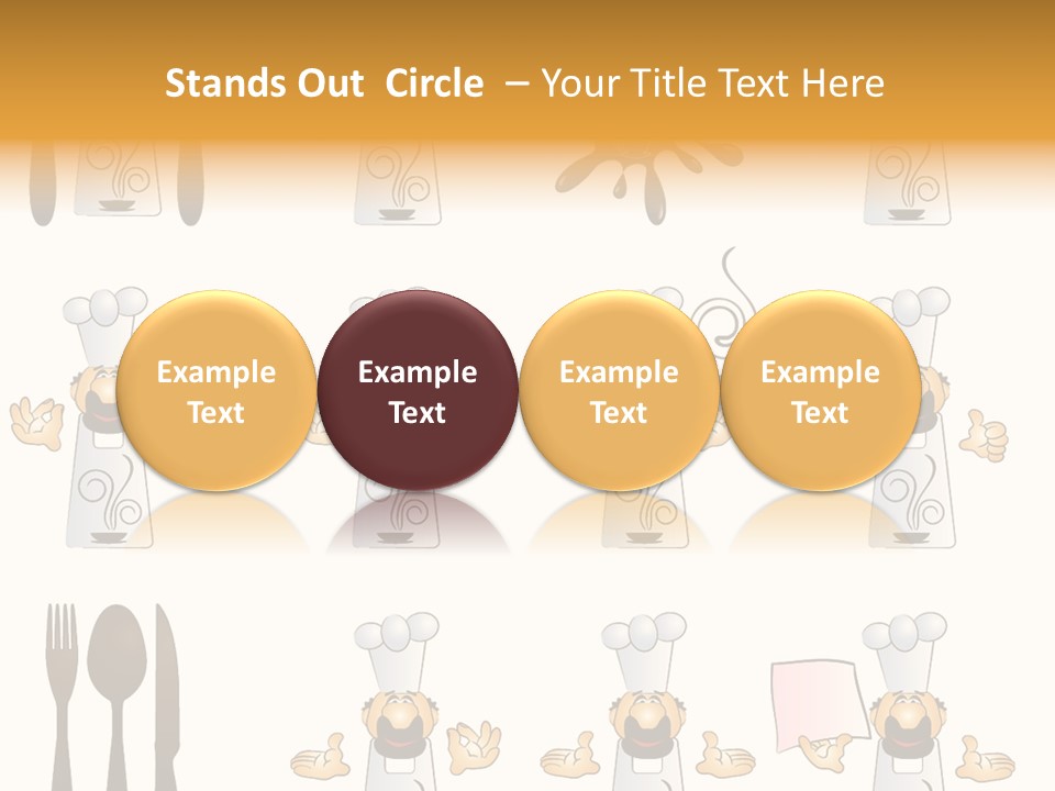 Restaurant Object Placard PowerPoint Template