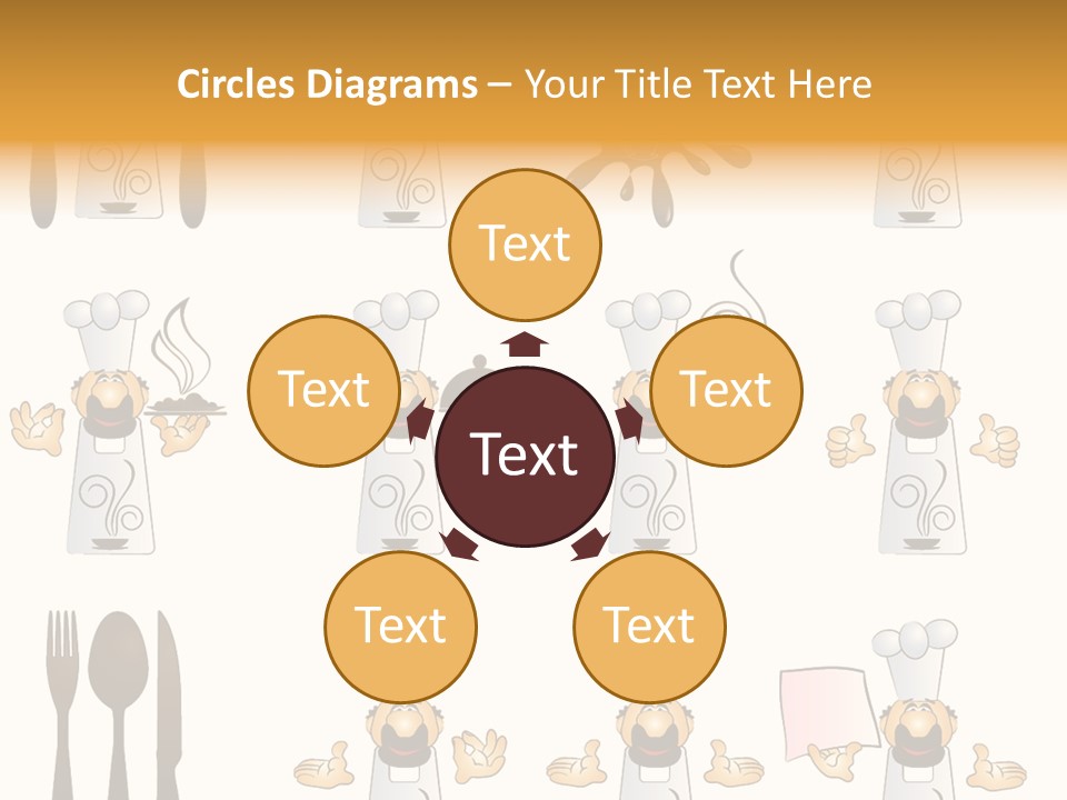 Restaurant Object Placard PowerPoint Template