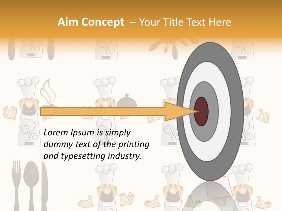 Restaurant Object Placard PowerPoint Template