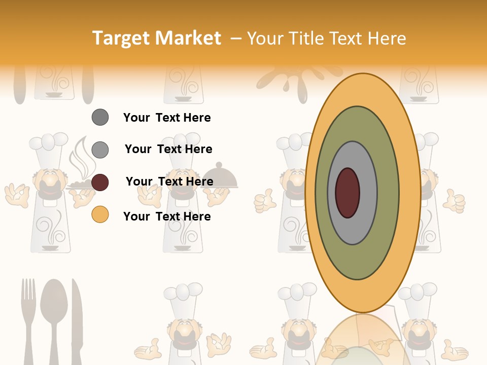 Restaurant Object Placard PowerPoint Template