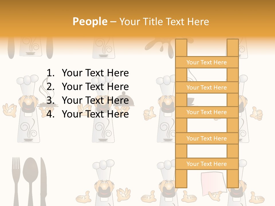 Restaurant Object Placard PowerPoint Template