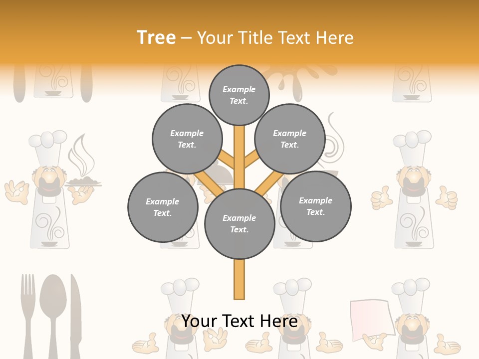 Restaurant Object Placard PowerPoint Template