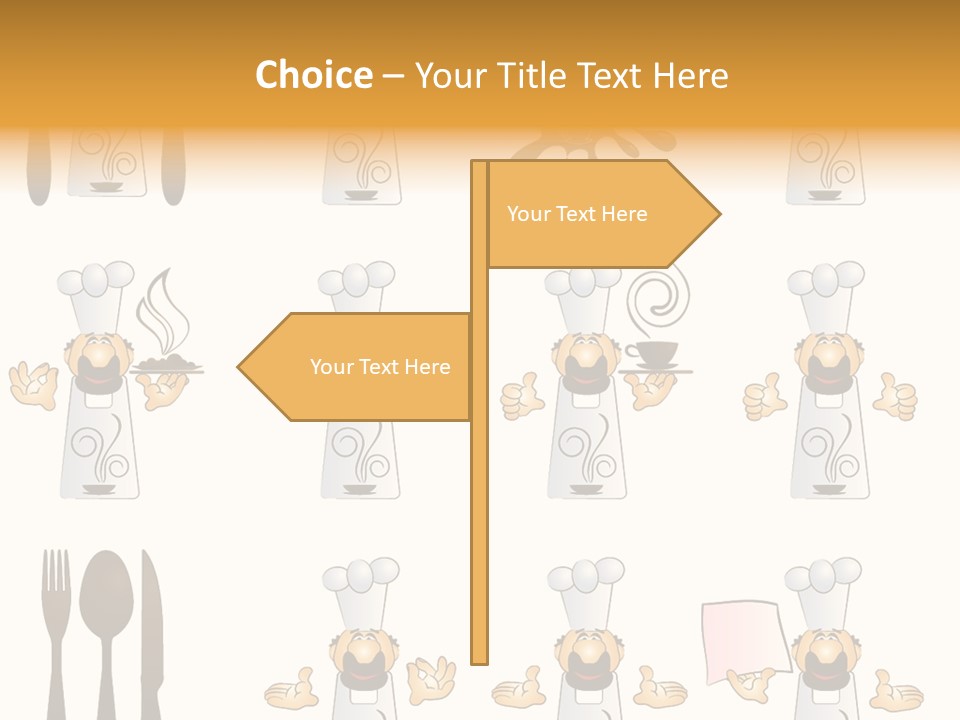 Restaurant Object Placard PowerPoint Template
