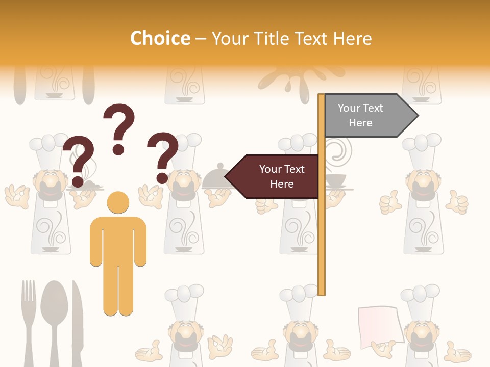 Restaurant Object Placard PowerPoint Template