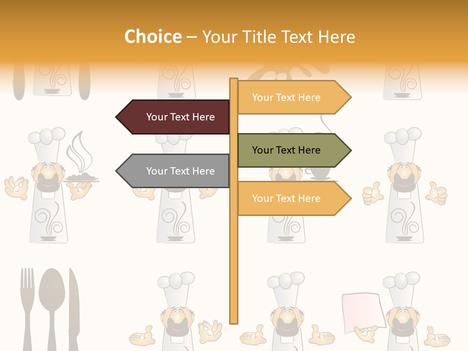 Restaurant Object Placard PowerPoint Template