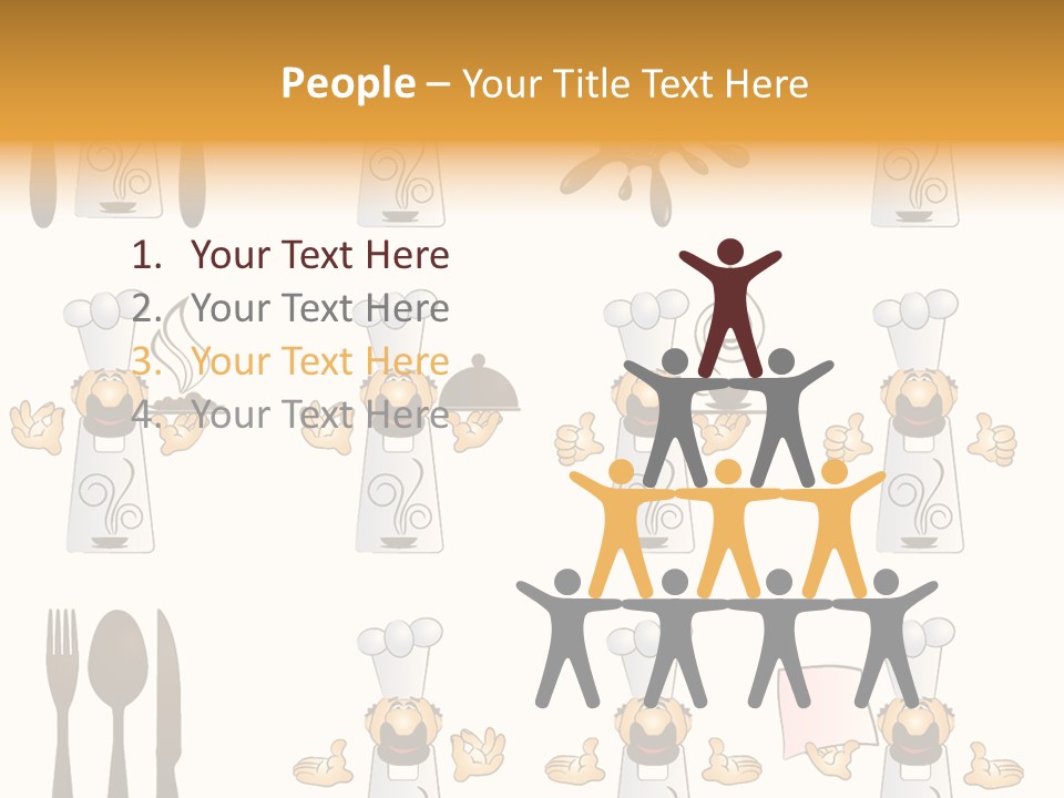 Restaurant Object Placard PowerPoint Template