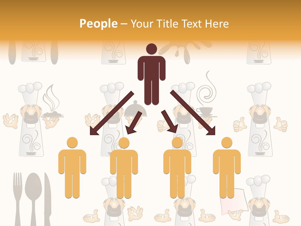 Restaurant Object Placard PowerPoint Template
