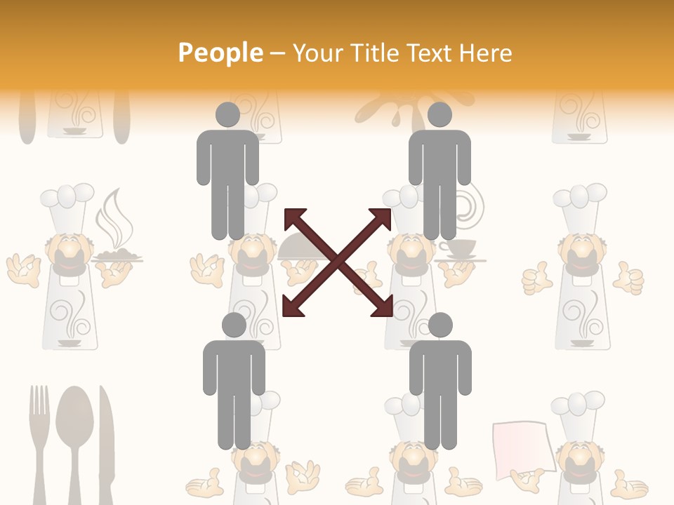 Restaurant Object Placard PowerPoint Template