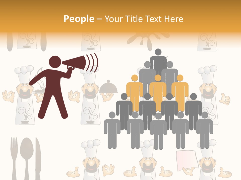 Restaurant Object Placard PowerPoint Template