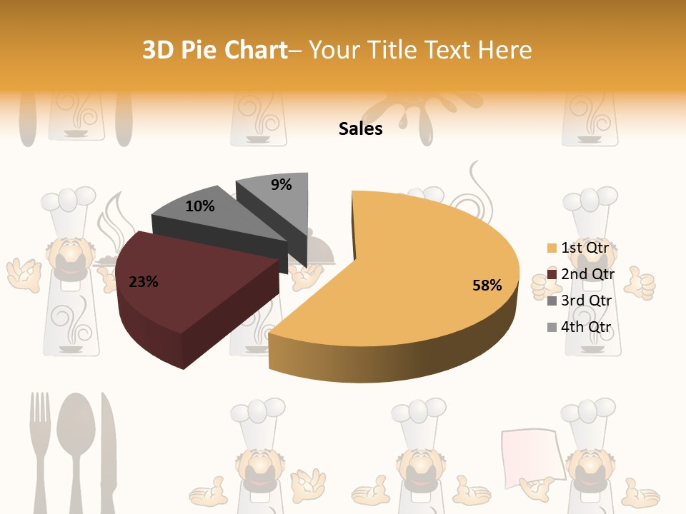 Restaurant Object Placard PowerPoint Template