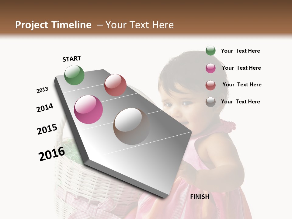 Biracial Smile Speckled PowerPoint Template