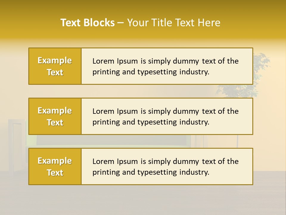 A Green Couch Sitting Next To A Potted Plant PowerPoint Template