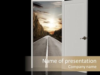 Door Real Hope PowerPoint Template