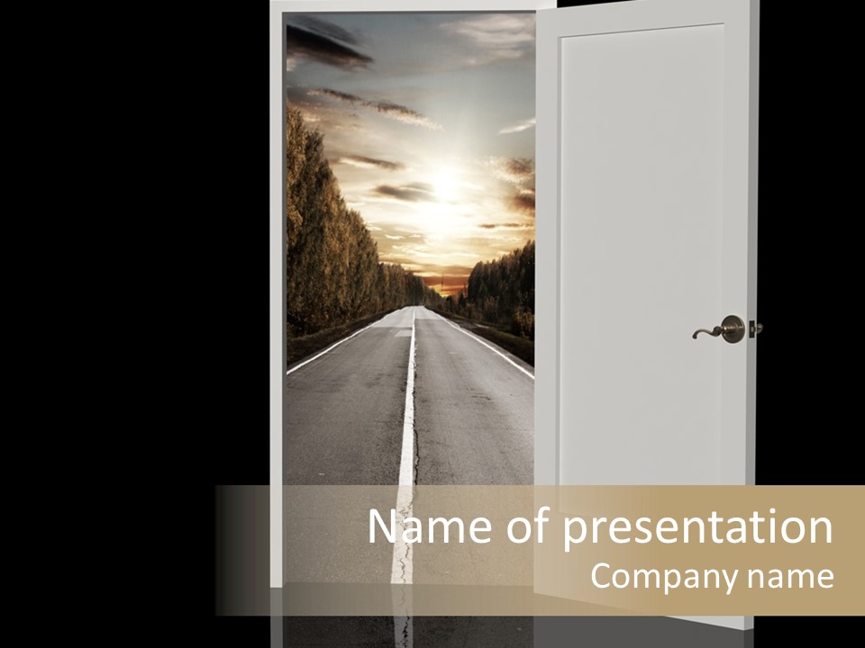 Door Real Hope PowerPoint Template