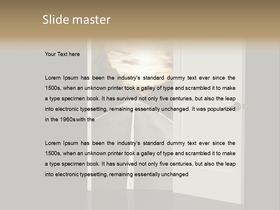 Door Real Hope PowerPoint Template