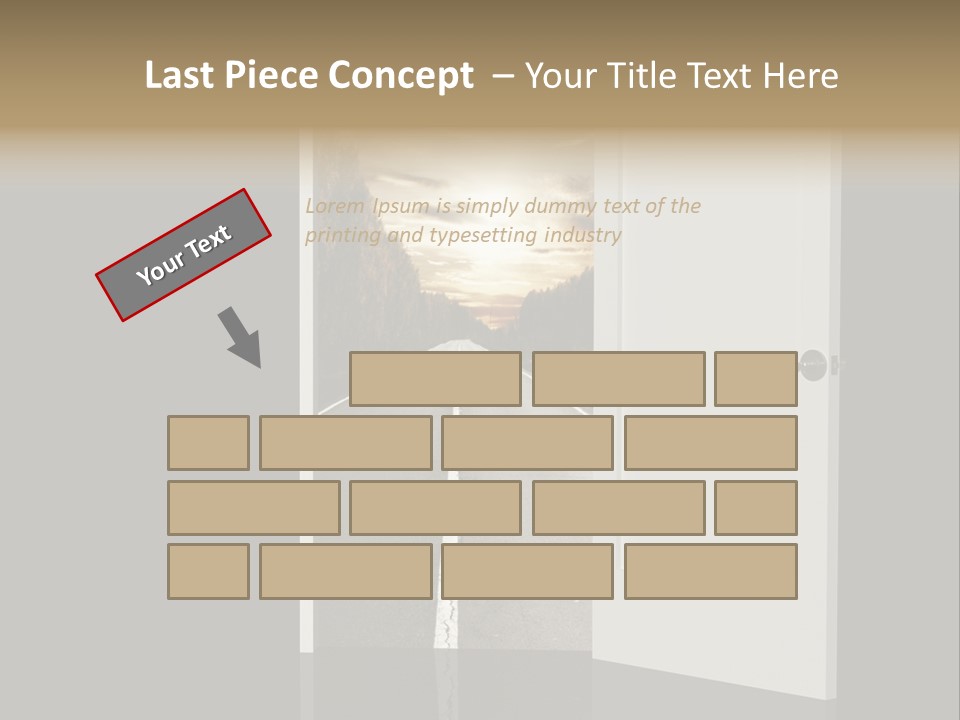 Door Real Hope PowerPoint Template
