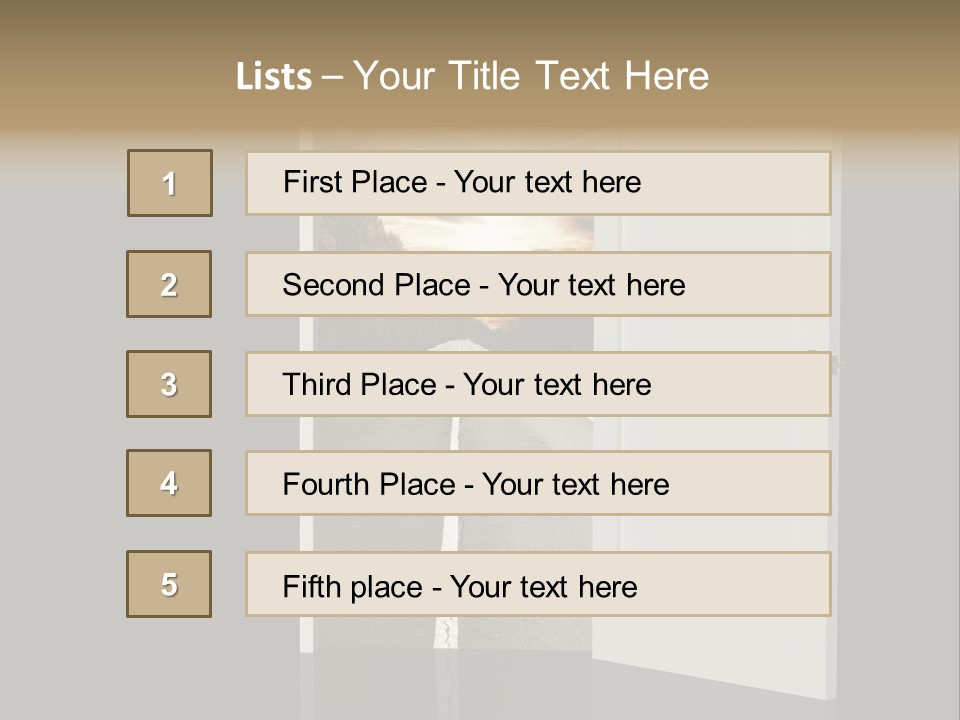 Door Real Hope PowerPoint Template